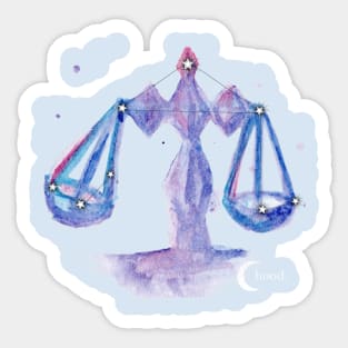 Libra Galaxy Watercolor Sticker